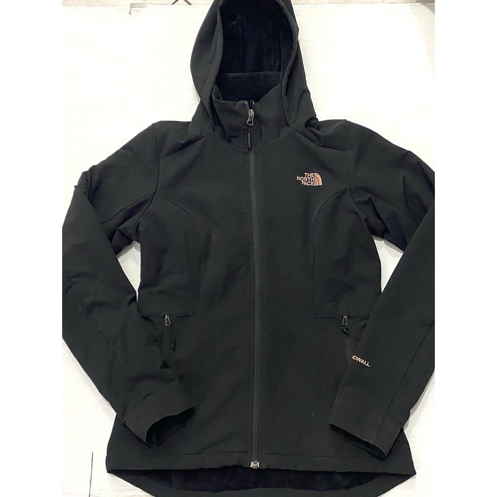 The North Face Hoodie Jacket , Black W/pink Logo. Women's Small